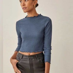 Zayne Knit Top - Dusk Blue